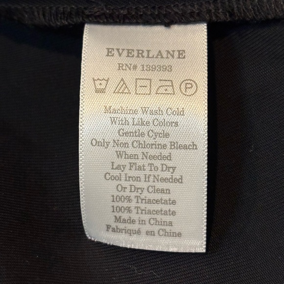 Everlane Black Sleeveless Knee Length Wrap Dress 0 - Picture 9 of 10